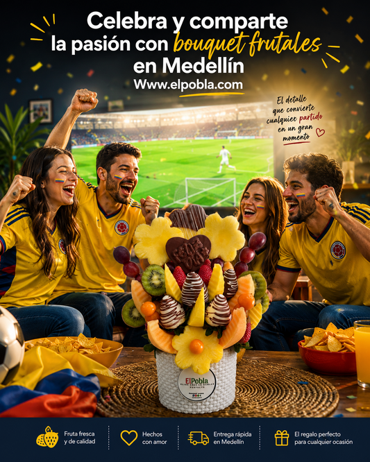 🇨🇴⚽ ¡Vamos Colombia al Mundial 2026! 🎉 Celebra con un Arreglo de Frutas 🍓🍍🥝