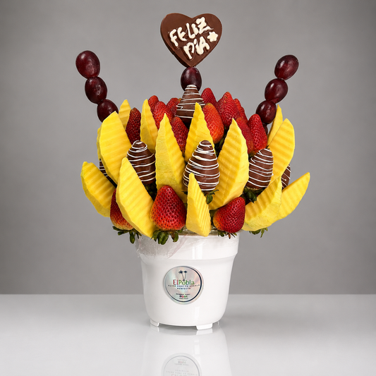 ElPoblaGiftShop - canasta de frutas decorada para cumpleaños en Medellín